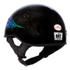 Hot Leathers HLD1045 Gloss Black 'Cross De Lis' Advanced DOT Approved Skull Half Helmet for Men and Women Biker