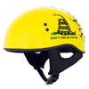 Hot Leathers HLD1046 Gloss Black and Yellow 'We The People' Advanced DOT Skull Half Helmet for Men and Women