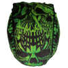 Hot Leathers HWH1114 Over the Top Skulls Green Headwrap