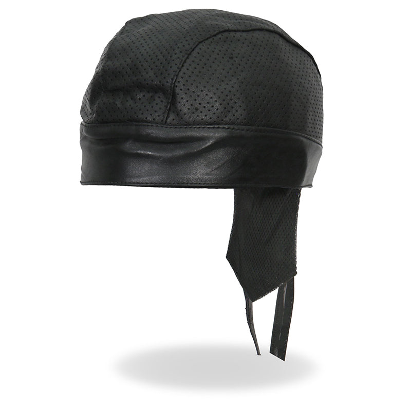 Hot Leathers HWL1010 Black Perforated Leather Head Wrap