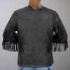 Hot Leathers JKL1028 Studs and Fringe Ladies Black Carry Conceal Leather Jacket