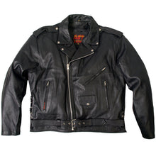 Hot Leathers JKM1002 Classic Menâ€™s Motorcycle Leather Jacket with Zip Out Lining