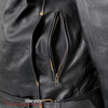 Hot Leathers JKM1022 Mens Motorcycle Leather Jacket with Concealed Carry Pocket