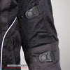 Hot Leathers JKM1025 Men’s Black Armored Nylon Mesh Jacket with Reflective Piping and Concealed Carry Pocket