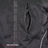 Hot Leathers JKM1025 Men’s Black Armored Nylon Mesh Jacket with Reflective Piping and Concealed Carry Pocket