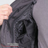 Hot Leathers JKM1025 Men’s Black Armored Nylon Mesh Jacket with Reflective Piping and Concealed Carry Pocket