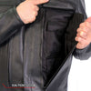 Hot Leathers JKM1028 Men's Black Leather MC Jacket with Zip Out Lining