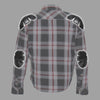 Hot Leathers JKM3001 Men's Red and White Armored Flannel Jacket