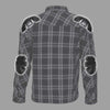 Hot Leathers JKM3002 Men's Black and White Armored Flannel Jacket
