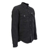 Hot Leathers JKM3009 Men's Classic Black Denim Flannel Long Sleeve Shirt with Armor