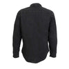 Hot Leathers JKM3009 Men's Classic Black Denim Flannel Long Sleeve Shirt with Armor