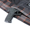 Hot Leathers JKM3010 Men's Black and Grey with Orange Armored Flannel Shirt