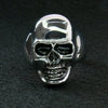 Hot Leathers JWR2104 Men's Smooth Skull Stainless Steel Ring