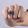 Hot Leathers JWR2104 Men's Smooth Skull Stainless Steel Ring