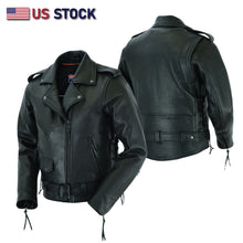HL10888NKD Authentic Highway Patrol Leather Jacket Black Hardware Kidney Back - HighwayLeather