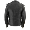 Milwaukee Leather LKL2700 Ladies Classic Black Leather Police Style Jacket with Side Laces