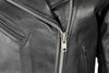 Milwaukee Leather LKL2700 Ladies Classic Black Leather Police Style Jacket with Side Laces