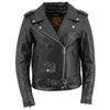 Milwaukee Leather LKL2701 Ladies Black Classic Police Style Leather Jacket