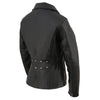 Milwaukee Leather LKL2710 Women's Classic Black Braided Motorcycle Jacket with Studded Back