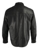 Milwaukee Leather LKM1601 Men's Black Lightweight Snap Front Casual Biker Leather Shirt