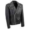 Milwaukee Leather LKY1950 Youth Size Classic Style Black Police Biker Leather Jacket