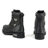 Milwaukee Motorcycle Clothing Company MB440EE Men's Wide With Black Throttle Motorcycle Leather Boots