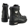 Milwaukee Motorcycle Clothing Company MB440EE Men's Wide With Black Throttle Motorcycle Leather Boots