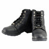 Milwaukee Leather MBL9300 Women's Black Leather Lace-Up Motorcycle Rider Boots with Size Zipper