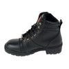 Milwaukee Leather MBL9300 Women's Black Leather Lace-Up Motorcycle Rider Boots with Size Zipper