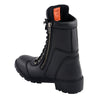 Milwaukee Leather MBL9301 Women's Black Lace-Up Boots with Side Zipper Entry