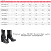 Milwaukee Leather MBL9303 Women's Black Leather Harness Boots with Block Heel