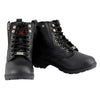 Milwaukee Leather MBL9320 Women's Black Leather Lace-Up Moto Boots with Side Zipper