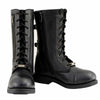Milwaukee Leather MBL9369 Women's ‘Graze’ Black Leather Lace-Up Boots with Zipper Pocket