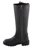 Milwaukee Leather MBL9370 Women's Black 17-Inch Lace Side Leather Boots with Contrast White Stitching