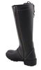 Milwaukee Leather MBL9370 Women's Black 17-Inch Lace Side Leather Boots with Contrast White Stitching