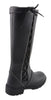 Milwaukee Leather MBL9370 Women's Black 17-Inch Lace Side Leather Boots with Contrast White Stitching