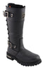 Milwaukee Leather MBL9385 Women's Black 15-Inch Calf Laced Leather Riding Boots with Side Zipper