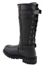 Milwaukee Leather MBL9385 Women's Black 15-Inch Calf Laced Leather Riding Boots with Side Zipper