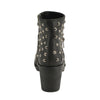 Milwaukee Leather MBL9402 Women's Black Spiked Side Zipper Entry Boot with Platform Heel