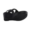 Milwaukee Performance MBL9411 Women's Black Wedge Sandals with Buckled Straps