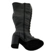 Milwaukee Performance MBL9421 Women's Black Lace-Up Knee-High Boots with Open Toe