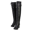 Milwaukee Performance MBL9424 Women's Black Above the Knee Boots with Lace-Up Closure