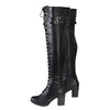 Milwaukee Performance MBL9424 Women's Black Above the Knee Boots with Lace-Up Closure