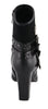 Milwaukee Performance MBL9433 Women's Black Triple Buckle Strap Riding Boots with Block Heel