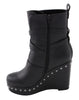 Milwaukee Performance MBL9437 Women's Black Triple Strap Boots with Platform Wedge