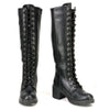 Milwaukee Leather MBL9442 Women Black Lace-Up Tall Boots with Platform Heel