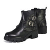 Milwaukee Performance Leather MBL9446 Women's ‘Siren’ Black Leather Studded Boots with Side Zipper Entry