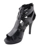 Milwaukee Performance MBL9452 Women's Black Stiletto Heeled Sandals with Studded Ankle Straps