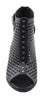 Milwaukee Leather MBL9453 Women's Black Mesh Open Toe Platform Heeled Sandals with Buckle Strap