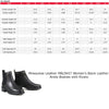 Milwaukee Leather MBL9457 Women's Black Leather Ankle Booties with Rivets